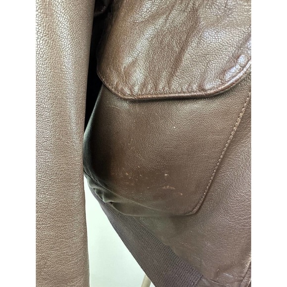 Cooper Type A 2 Goatskin Leather Flight Bomber Jacket Distressed USA Made 48L - Picture 14 of 16